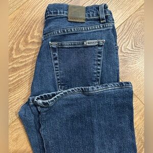 Anage Deep Indigo Boot Cut Jeans with Back Patch